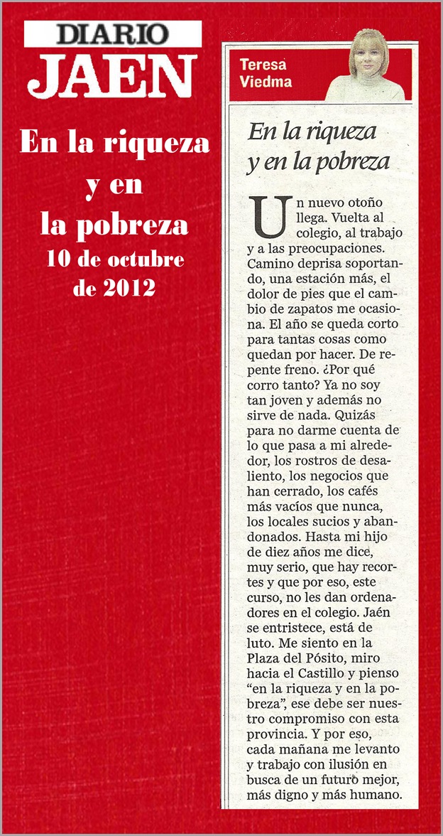 28.- 10-10-2012 En la riqueza y en la pobreza