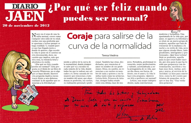 20-11-2012 Por qu&eacute; ser feliz cuando se puede ser normal